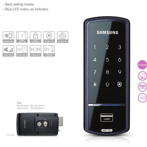 Hướng dẫn cài đặt khóa cửa điện tử Samsung SHS-1321XAK/EN